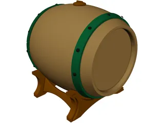 Barrel Beer 3D Model preview