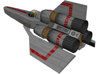 Jedi Starfighter Concept 3D Model preview