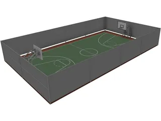 Basketball Area 3D Model preview