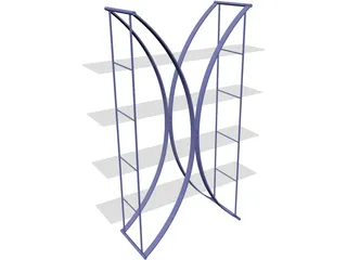 Book Shelf 3D Model preview
