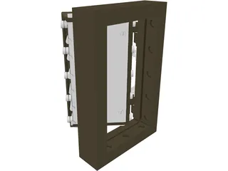 Steel Bank Vault Door 3D Model preview