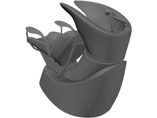 Lavatesta Hair Chair 3D Model preview
