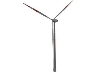 Wind Power Station 3D Model preview