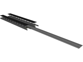 Railway Platform 3D Model preview
