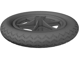 Wheel 12 Inch 3D Model preview