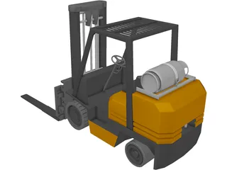Forklift Toyota 3D Model preview