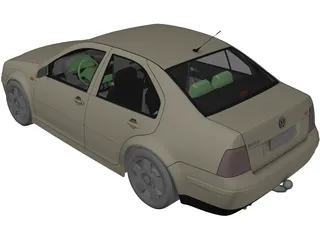 Volkswagen Bora 3D Model preview