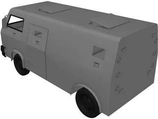Armor Van 3D Model preview