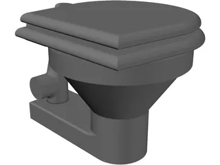 Marine Toilet 3D Model preview