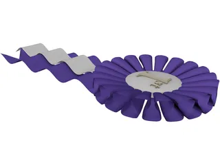 Blue Ribbon 3D Model preview