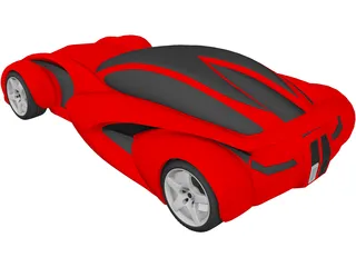 Super Car Concept 3D Model preview