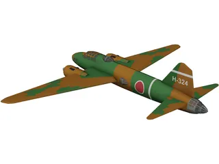 Mitsubishi G4M1 Betty 3D Model preview