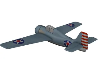 F4F-4 Wildcat 3D Model preview
