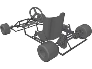 Racing Kart 3D Model preview