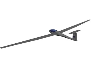 Glasflugel Glider 3D Model preview