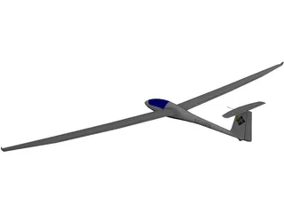 Ventus Glider 3D Model preview