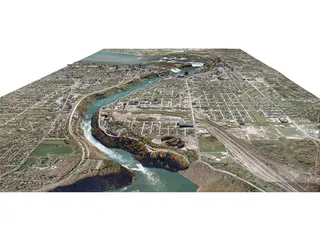 Niagara Falls City 3D Model preview