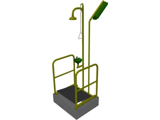 Safety Shower 3D Model preview