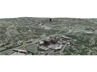 Winston-Salem City 3D Model preview
