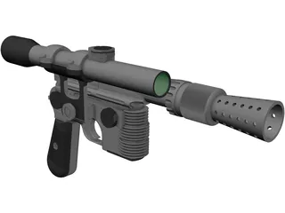 Star Wars DL-44 Blaster 3D Model preview