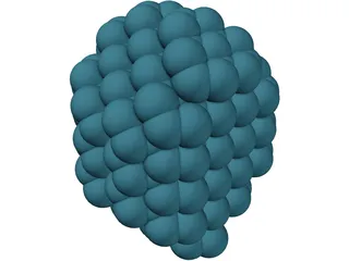Diamond Crystal Molecule 3D Model preview