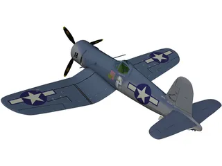 F4U Corsair 3D Model preview