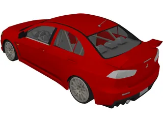 Mitsubishi Lancer Evo X (2008) 3D Model preview