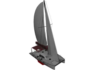 Moorings 4600 Catamaran Sailboat 3D Model preview