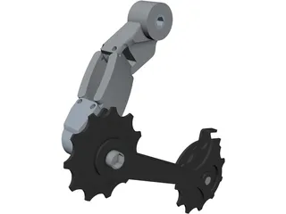 Bike Rear Derallieur 3D Model preview
