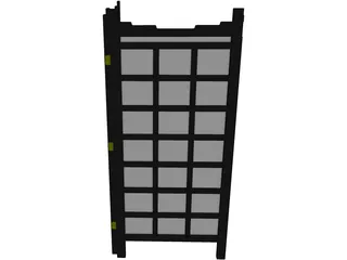 Oriental Screen 3D Model preview