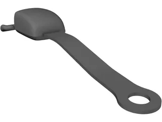Seat Belt Buckle 3D Model preview