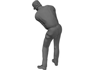 Golf Player 3D Model preview