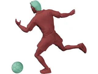 Football Player 3D Model preview