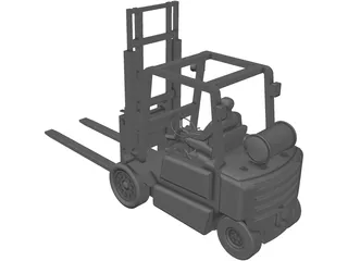 Forklift YALE with Operator 3D Model preview