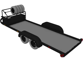 Car Trailer 3D Model preview