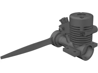 RC Airplane Model Engine 3D Model preview