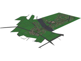 Moscow Square of Europe Near Kiev Railway Station 3D Model preview