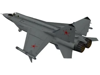 MiG-31A Foxhound 3D Model preview