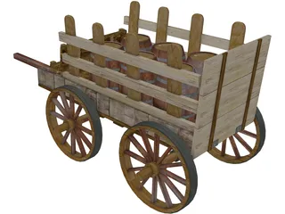 Cart of Barn 3D Model preview