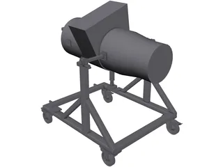 Aircraft APU Stand 3D Model preview