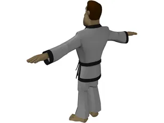 Martial Artist 3D Model preview
