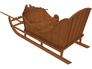 American Sleigh 3D Model preview