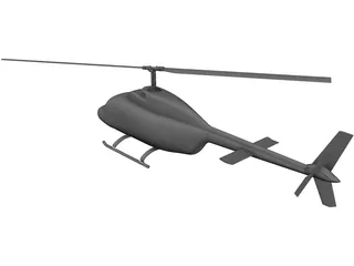 Bell 206B-III JetRanger 3D Model preview
