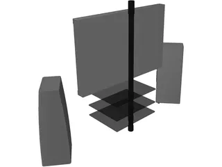 Lowe LED TV with Meridian Speakers 3D Model preview