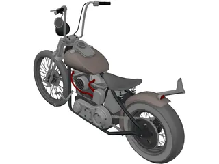 Harley-Davidson Custom 3D Model preview
