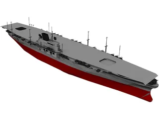 Shinano Aircraft Carrier 3D Model preview