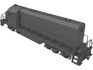 Chinese Train Engine 3D Model preview