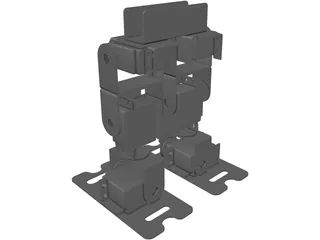 Biped Servo Robot 3D Model preview