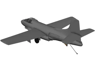 Douglas F3D-2 Skyknight 3D Model preview