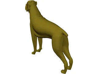 Dog Boxer 3D Model preview